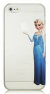 Apple iPhone 5/5S -  Plastic Case Back Cover Transparent White With Logo Princess Elsa  (OEM)