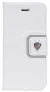 Δερμάτινη Θήκη Book Lamborghini για Apple iPhone 5/5S Λευκή LCBLIP5SW