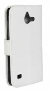 Huawei Ascend Y550 - Leather Wallet Case White (OEM) Huawei Ascend Y550 - Leather Wallet Case White (OEM)