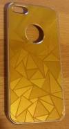 Θήκη πίσω κάλυμμα για iPhone 5 Μεταλλική 3D Diamond Cutting Χρυσαφί Θήκη πίσω κάλυμμα για iPhone 5 Μεταλλική 3D Diamond Cutting Χρυσαφί