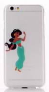 Apple iphone 6/6S 4.7" - Θήκη Πλαστικό Πίσω Κάλυμμα Διαφανής Λευκή Με Λόγκο Πριγκίπισσα Jasmine (OEM)