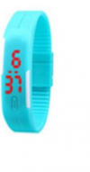 Silicone Wristband Unisex LED Bracelet Watch Petrol (OEM)