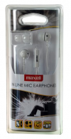 Maxell In Line Mic Ear Buds Earphone - Ασπρα με 3 διαφορετικούς υποδοχείς 03565