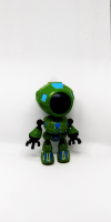 Smart Robot Toy Electronic Action Figure Control Head Touch-sensitive LED Light for Boys Birthday - Green (OEM)