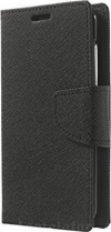 Samsung A40 Leather Wallet Case with Clasp - Black