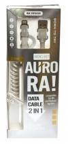 WK Aurora Καλώδιο Φόρτισης / Δεδομένων USB σε micro USB και Lighting για Android Smartphones και iPhone 1.5m WDC-017 (Ασημί) WK Aurora Καλώδιο Φόρτισης / Δεδομένων USB σε micro USB και Lighting για Android Smartphones και iPhone 1.5m WDC-017 (Ασημί)