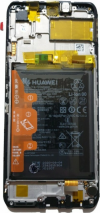 Huawei Οθόνη Service Pack με Μηχανισμό Αφής και Πλαίσιο για Huawei P Smart 2021 (Μαύρο)