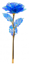 Forever Rose Touch Κρυστάλλινο Φωτιζόμενο Παντοτινό Τριαντάφυλλο σε Kασετίνα Δώρου &#8211; Μπλε  24x8cm