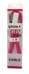 Magnet USB to Dock Cable For iPhone 4/4S, 3GS 1.2m in Hot Pink