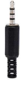 3.5mm Stereo Jack μαζι με μικροφωνο σε μαυρο χρωμα 3.5mm Stereo Jack μαζι με μικροφωνο σε μαυρο χρωμα