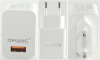 Φορτιστής QC3 Χωρίς Καλώδιο με 1 Θύρα USB-A 3A, 5V, Λευκός Γρήγορης Φορτισης Φορτιστής QC3 Χωρίς Καλώδιο με 1 Θύρα USB-A 3A, 5V, Λευκός Γρήγορης Φορτισης