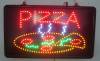 Multi Color LED Sign "PIZZA" 25x50 cm