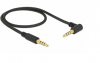 DELOCK καλώδιο Jack stereo σε Jack stereo 4pin 3.5mm, 90°, μαύρο, 0.5m DELOCK καλώδιο Jack stereo σε Jack stereo 4pin 3.5mm, 90°, μαύρο, 0.5m