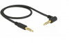 DELOCK καλώδιο Jack stereo σε Jack stereo 4pin 3.5mm, 90°, black, 0.5m