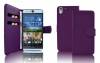 Leather Wallet/Case for HTC Desire Eye Purple (OEM)