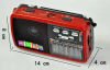 Golon Digital FM/Am/Sw1-6 8 Bands  Radio (RED) with USB/TF/Rechargeable/Bluetooth Speaker (ΟΕΜ)