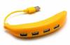 USB 2.0 Hub Μπανάνα 4 Θέσεων Κίτρινη (OEM)