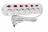 6-position multi-position multiplexer with switch and 1.5 meter cable 3x1mm 250V - 16A Electrotechnical Charalambidis