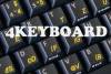 Albanian transparent keyboard stickers yellow