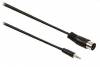 Audio Adapter Cable 5-pin DIN Male to 3.5 mm Male 1m Black (OEM)