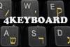 Hebrew transparent keyboard stickers yellow Hebrew transparent keyboard stickers yellow