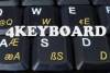 Turkish Q transparent keyboard stickers yellow