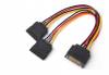 Καλώδιο τροφοδοσίας SATA 15 Pin αρσενικό σε 2 SATA 15 Pin θηλυκά Καλώδιο τροφοδοσίας SATA 15 Pin αρσενικό σε 2 SATA 15 Pin θηλυκά