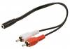 Valueline Stereo Audio Cable 2x RCA Αρσενικό - 3.5 mm θηλυκό 0.20 m Μαύρο Valueline Stereo Audio Cable 2x RCA Αρσενικό - 3.5 mm θηλυκό 0.20 m Μαύρο