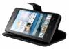 Huawei Honor 3X G750 - Leather Wallet Stand Case Black (OEM) Huawei Honor 3X G750 - Leather Wallet Stand Case Black (OEM)