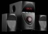 AUDIOBOX Awesome Audio - Ηχεία THOR 700 40 Watt BASS 2.1 με οθόνη LCD υψηλής ευκρίνειας, Υποδοχή USB, FM λειτουργίες και ώρα - Μαύρο