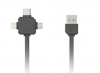 Allocacoc Regular USB to Lightning/Type-C/micro USB Cable  1.5m