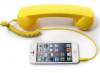 Vintage Retro Mobile Phone Handset Gadget for iPhone / Android - yellow (OEM)