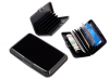 Plastic wallet case from preventing wireless reading, in black color