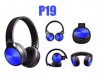 Wireless Bluetooth Headset with Radio P19 BLUE