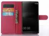 Huawei Mate 8 - Leather Wallet Case With Plastic Back Cover Magenta (OEM) Huawei Mate 8 - Leather Wallet Case With Plastic Back Cover Magenta (OEM)