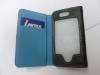 Lamtech Flip Wallet Leather Case For iPhone 4/4S Black with Blue Coating LAM050103