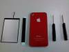 iPhone 4 Back Glass with glowing Apple Logo, Red iPhone 4 Back Glass with glowing Apple Logo, Red