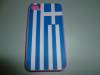 θήκη σιλικόνης για Apple iPhone 4/4S Ελληνική Σημαία - Ροζ I4SCGRP OEM