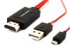  MHL Micro USB  HDMI   Samsung Galaxy S4 i9500 / S5 G900 / Note 2 N7100 / Note 3 N9005 1.8m (OEM)