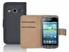 Samsung Galaxy Xcover 2 s7710 Δερμάτινη θήκη Stand Πορτοφόλι Μαύρο  (OEM)