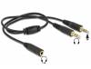 3.5mm Stereo Audio Female to 2x3.5mm Stereo Audio Male Adapter Cable