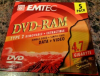 DVD-RAM 4.7 GB type 2 removable EMTEC Single Sided DATA + VIDEO 5 pack NEW