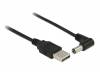 Cable USB to DC DELOCK 5.5 x 2.5mm, angled, 1.5m