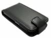 Μαύρη δερμάτινη θήκη για Sony Ericsson Xperia Mini Pro SK17i