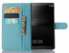 Huawei Mate 8 - Leather Wallet Case With Plastic Back Cover Light Blue (OEM)