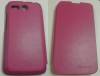 Lenovo A399 - Leather Case With Back Cover Magenta (OEM)