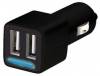 4.8A 2X(5V 2400mA) 2 Port USB Car Charger Adapter Black compatible with iPad / android tablets MW3399-1