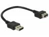 DELOCK Easy USB 2(Μπορεί να χρησιμοποιηθεί και από τις δύο πλευρές) A αρσ. σε Easy USB 2 A θηλ. Shape Cable 22cm 83662