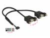 DELOCK USB 2.0 Cable pin header female 2.00 mm 10pin to 2x USB 2.0 A female Panel Mount 25cm 84832