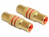 DELOCK Gold Plated RCA female to RCA female Adapter Red 84503